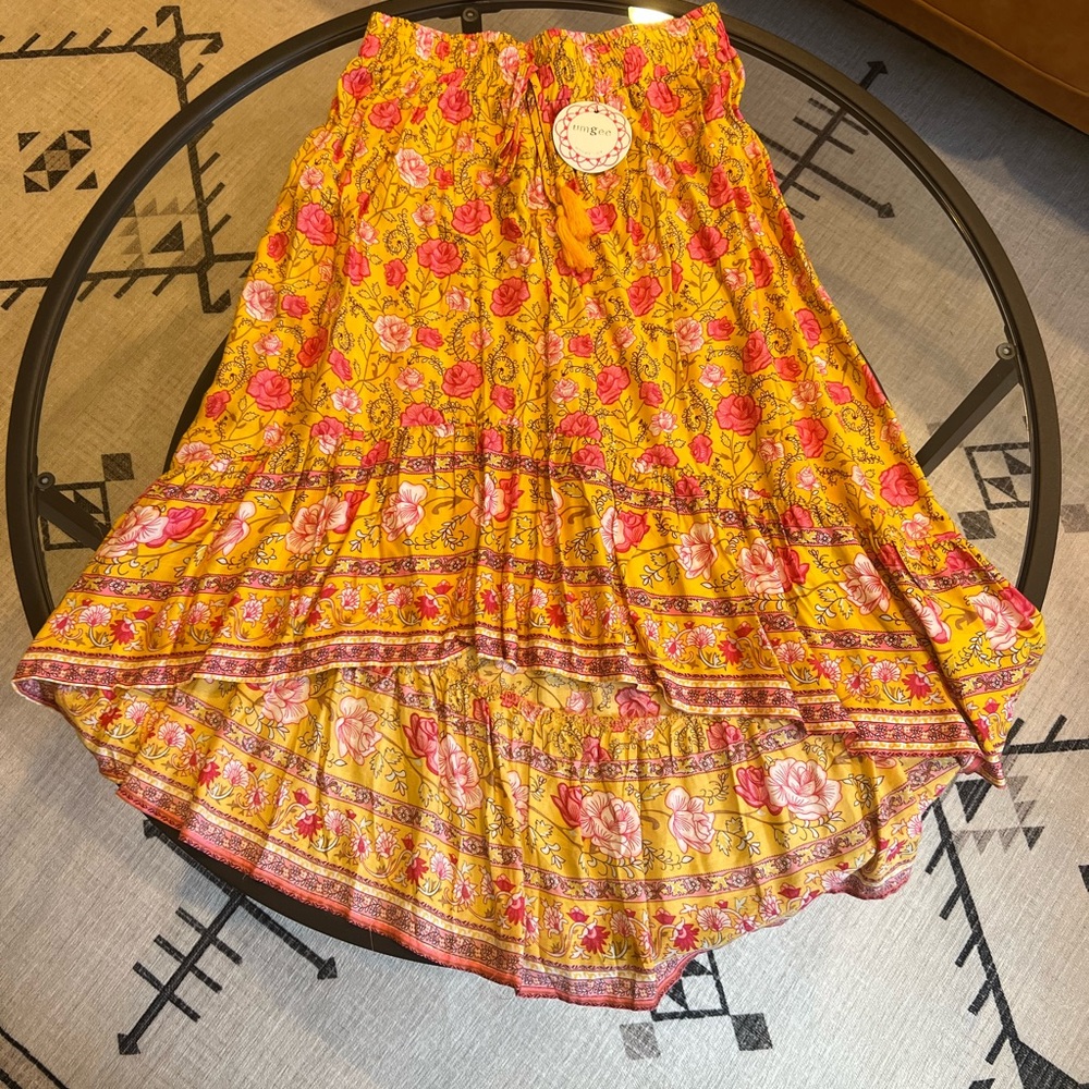 High low ruffle skirt